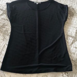 Cute Black Tee with Button detail
